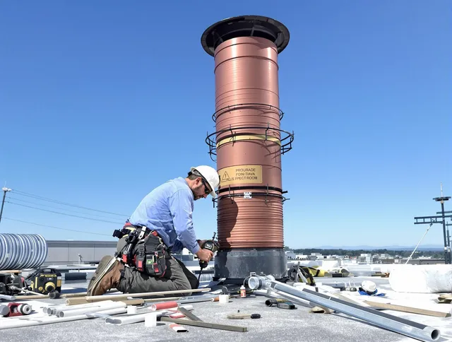 Installed chimney liner by North Royalton Chimney Sweep in North Royalton, OH