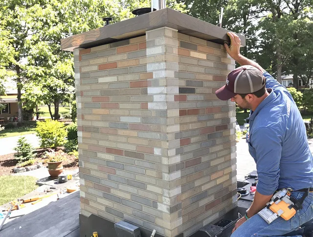 North Royalton Chimney Sweep completing a modern chimney remodel in North Royalton, OH