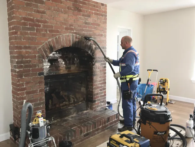 North Royalton Chimney Sweep expert performing detailed chimney sweep in North Royalton, OH