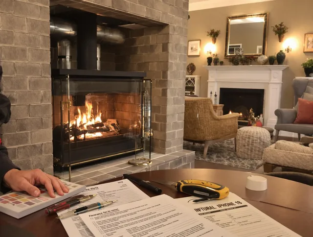 North Royalton Chimney Sweep verifying fireplace safety measures in North Royalton, OH