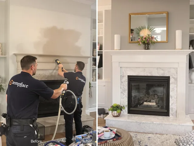 Professional soot removal by North Royalton Chimney Sweep team in North Royalton, OH